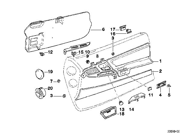 1993 BMW 850Ci Blind Plug Diagram for 51218108370