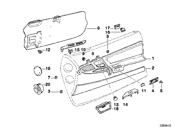 1993 BMW 850Ci Expanding Nut Diagram for 51418108818