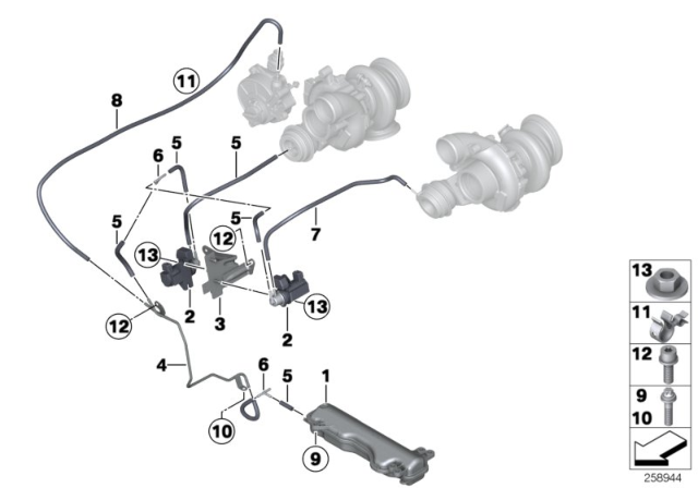 2018 BMW M6 Vacuum Control - Engine-Turbo Charger Diagram