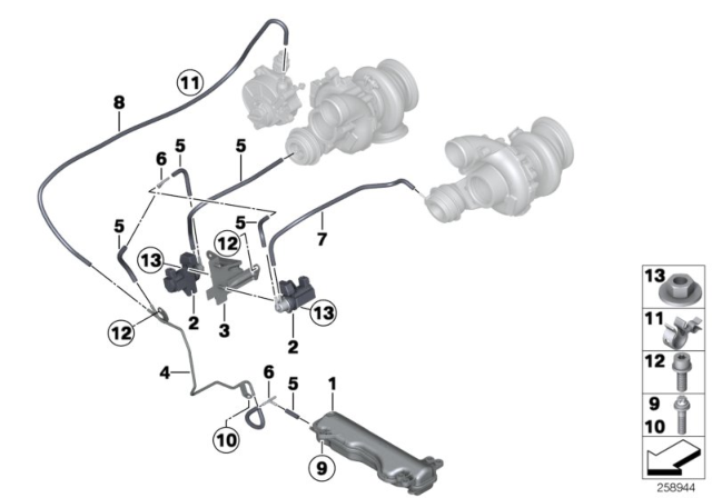 2019 BMW M6 Vacuum Control - Engine-Turbo Charger Diagram