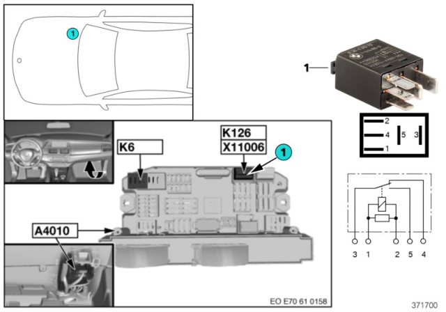 2012 BMW X5 Compressor Relay Diagram