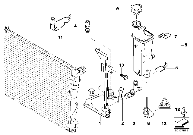 2006 BMW X5 Coolant Fitting Diagram for 17111438820