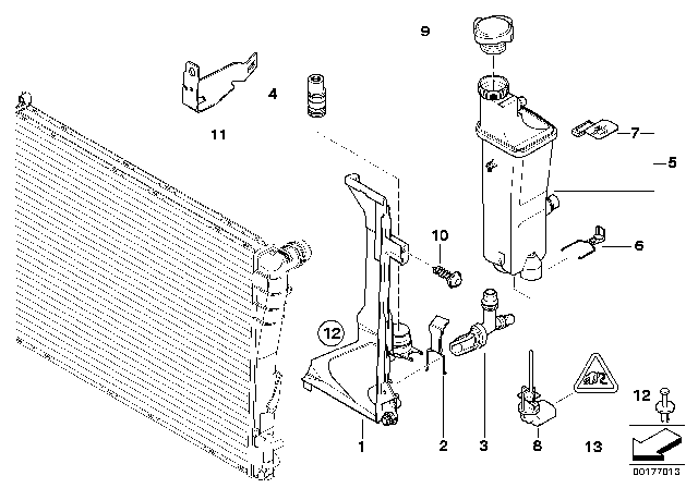 2006 BMW X5 Mounting Plate Diagram for 17111438819