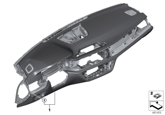 2019 BMW 740e xDrive Instrument Panel Diagram for 51459388830