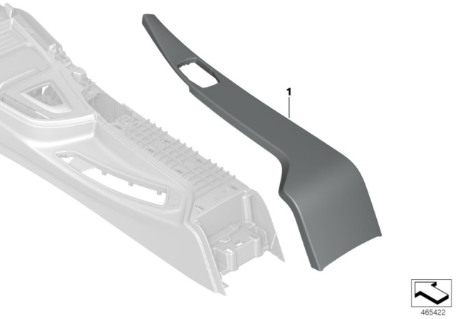 2018 BMW M3 Decorative Trims, Centre Console Diagram 1