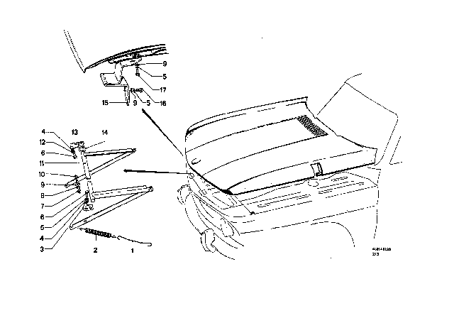 1969 BMW 2000 Engine Mood / Mounting Parts Diagram 2