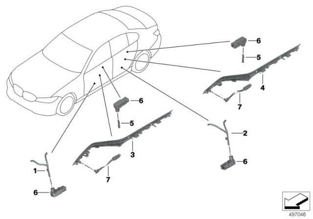 2020 BMW M340i xDrive FIBER OPTIC CABLE, DOOR POCK Diagram for 63316998140