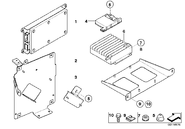 2006 BMW X5 Telematics Control Unit Diagram for 84116938764