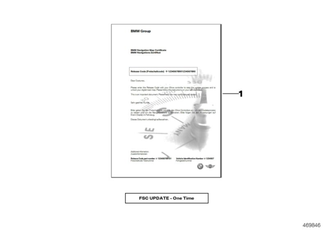 2016 BMW 228i Enabling Code 1-Year Update NAV Diagram 1