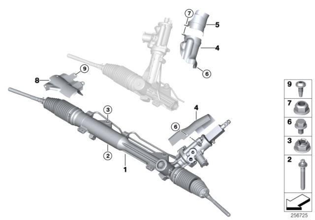 2009 BMW M3 Steering Box Heat Resistant Plate Diagram for 32102283026