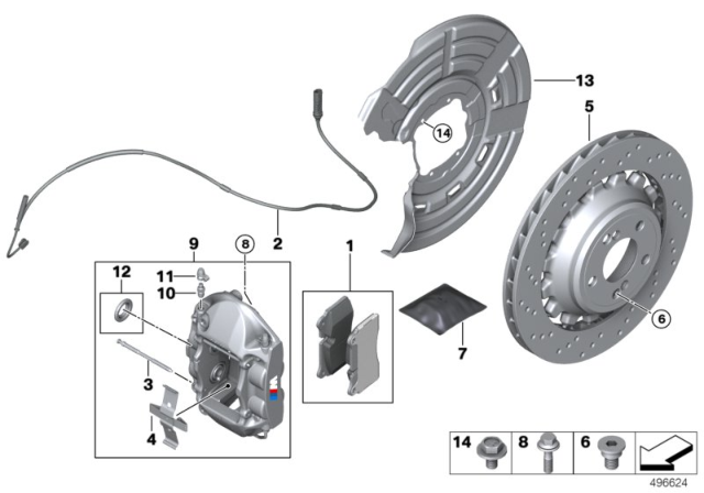 2018 BMW M2 M Sport Braking System Red Replace Rear Axle Diagram