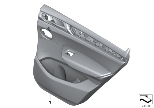 2017 BMW X3 Door Trim, Rear Diagram 2