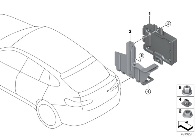 2020 BMW X4 M BRACKET, CONTROL UNIT Diagram for 61358044739