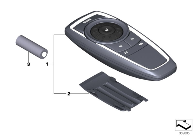 2017 BMW 320i Remote Control Diagram