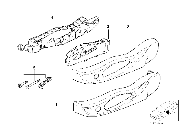 2006 BMW M3 Single Parts Of Front Seat Controls Diagram 2