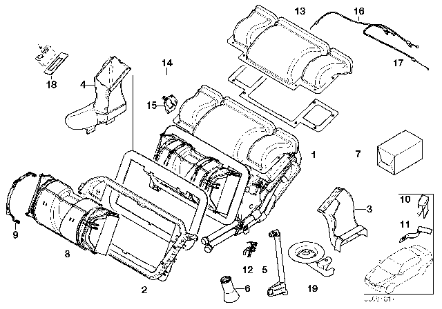 2003 BMW Z8 Clamp Diagram for 64111367615