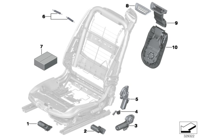 2017 BMW M4 Seat, Front, Electrical System & Drives Diagram