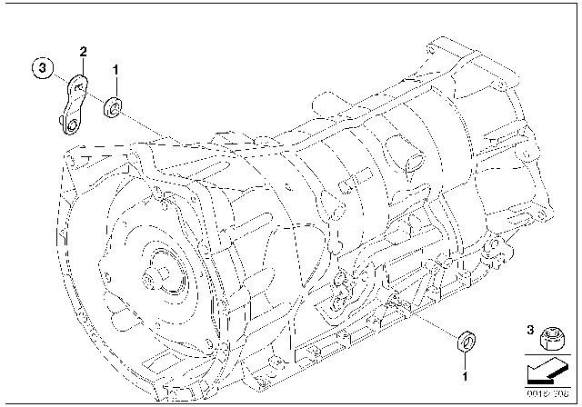 2011 BMW 328i xDrive Gearshift Components (GA6HP19Z) Diagram