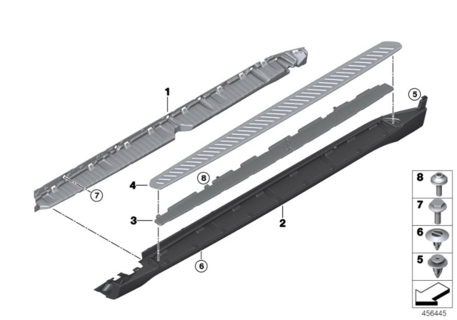 2016 BMW X6 Footboard, Sill, Right Diagram for 51777319862
