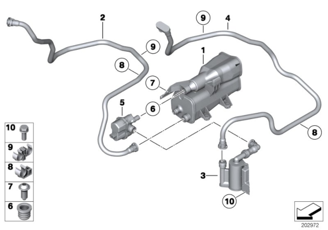 2010 BMW Z4 Exhaust Steam Pipe Diagram for 16137206990