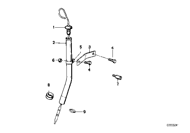 1992 BMW 735iL Dipstick Diagram