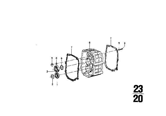 1969 BMW 2000 Housing & Attaching Parts (Getrag 235) Diagram 2