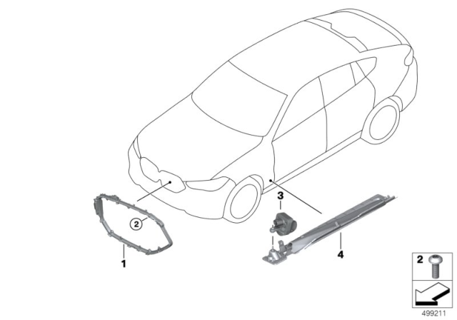 2020 BMW X6 HOLDER, LAMP MODULE, RIGHT Diagram for 63147946668