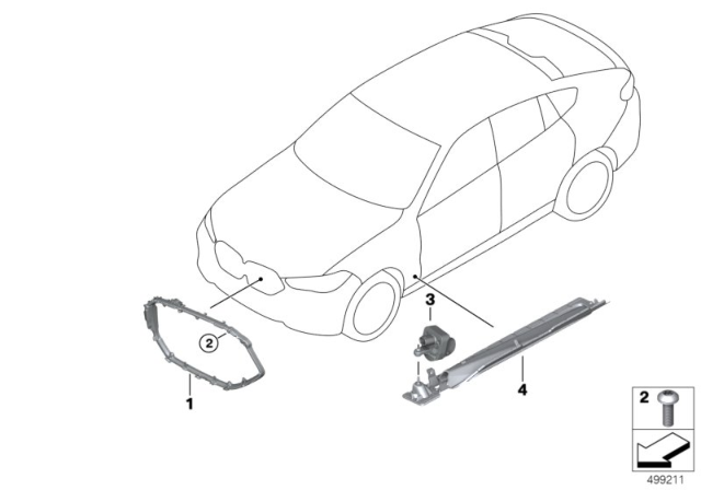 2020 BMW X6 Light Carpet/Radiator Grille Illuminated Diagram