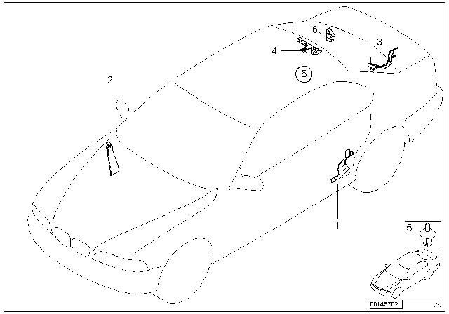 2001 BMW 330Ci Cable Covering Diagram