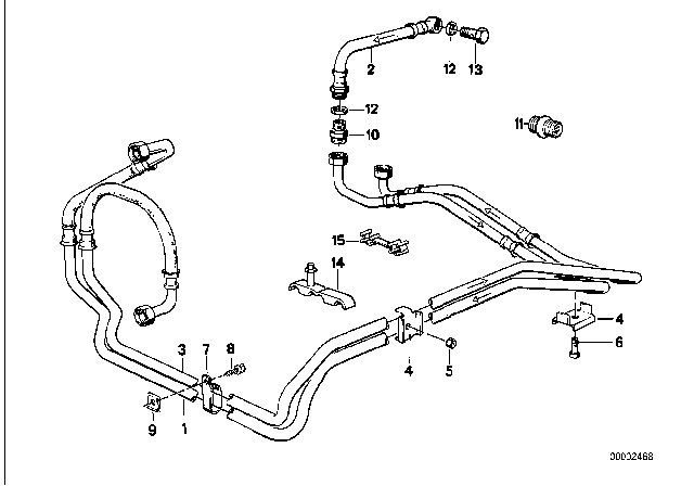 1979 BMW 633CSi Transmission Oil Cooling Diagram 1