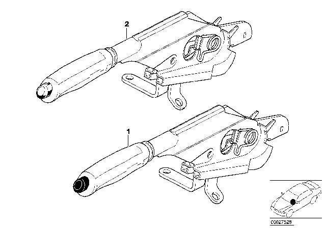 1999 BMW Z3 Individual Handbrake Lever Diagram 2