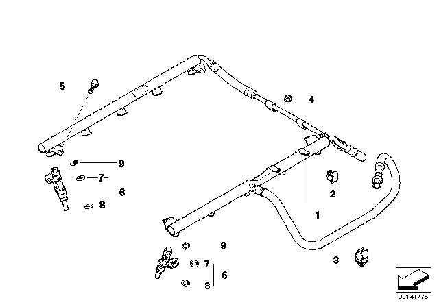 2009 BMW M5 Fixing Clamp Diagram for 34321163227