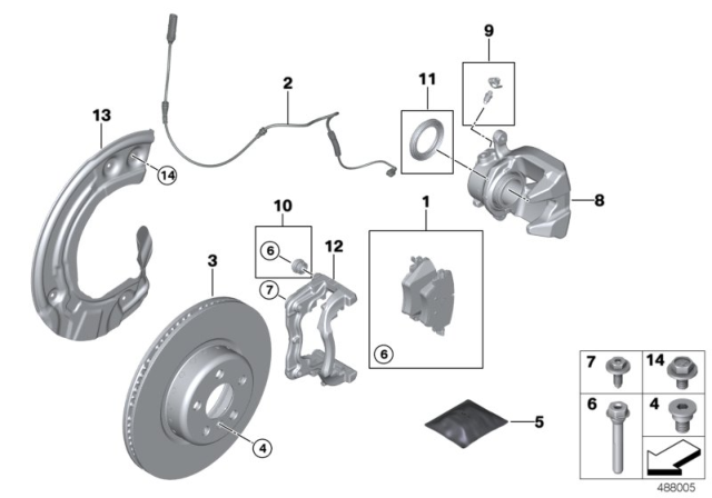 2019 BMW 330i CALLIPER CARRIER RIGHT Diagram for 34106882256