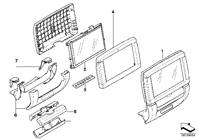 2008 BMW X5 Rear Compartment Monitor Diagram