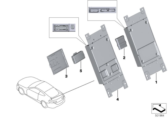 2020 BMW M850i xDrive Telematics Control Unit Diagram