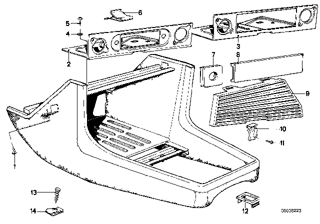 1981 BMW 633CSi Cover Diagram for 51161874604