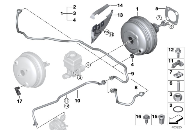 2016 BMW X6 Power Brake Unit Depression Diagram