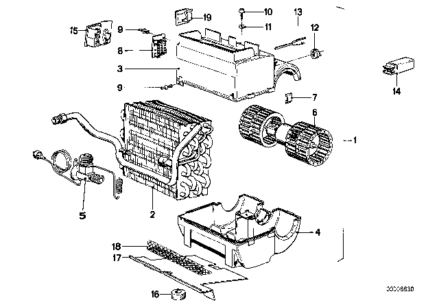 1985 BMW 524td Rubber Grommet Diagram for 64511368639