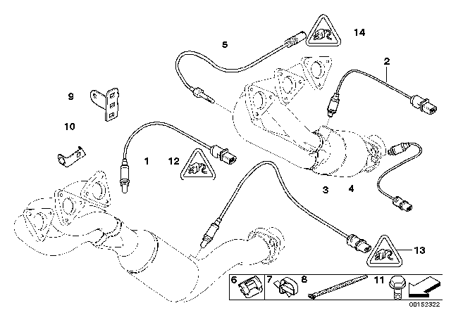 2008 BMW Z4 M Lambda Probe Fixings Diagram