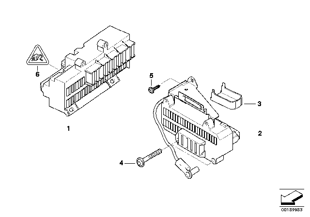 2005 BMW 745Li Power Distribution Box Diagram