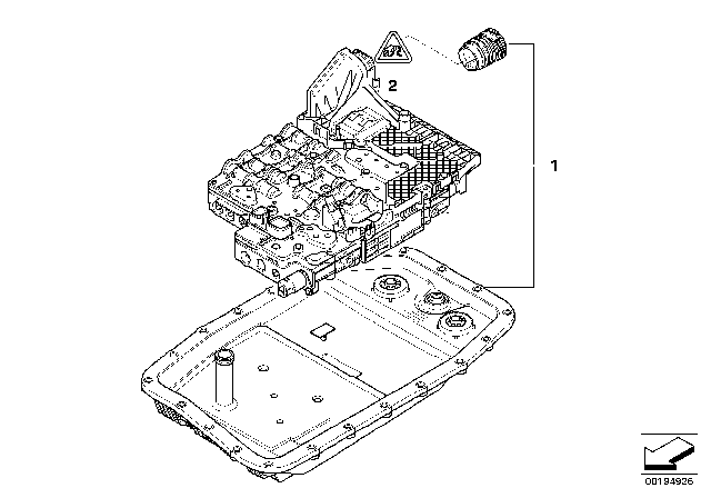 2011 BMW X5 Mechatronics & Mounting Parts (GA6HP26Z) Diagram 1