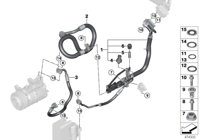 2018 BMW M240i xDrive Coolant Lines Diagram