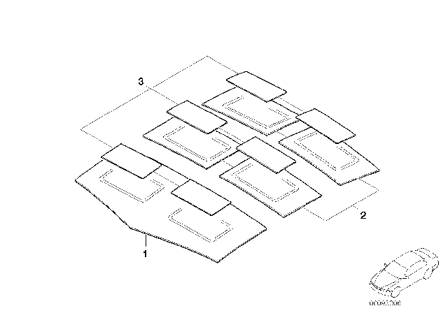 2006 BMW 760i Sound Insulation Diagram