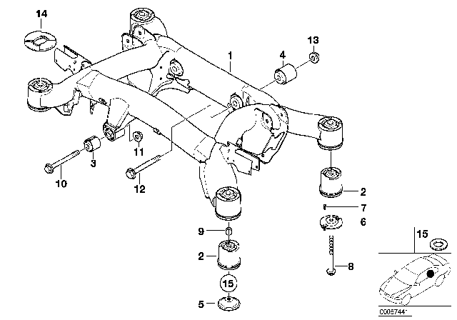 2001 BMW Z8 Stopper Diagram for 33311094220