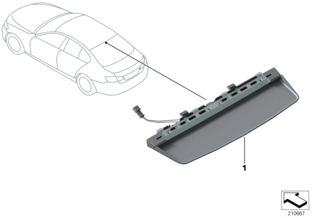 2013 BMW M5 Third Stoplamp Diagram