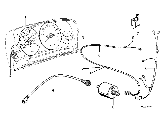 1978 BMW 530i Instruments Diagram