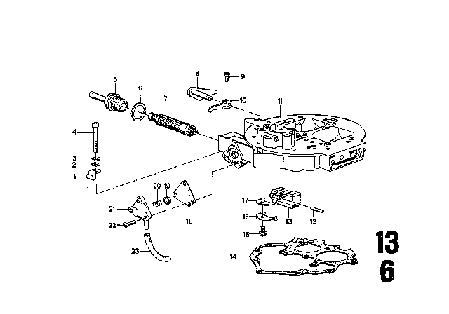 1972 BMW 3.0CS Carburetor Cap / Piston / Float Diagram 1