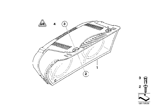 2009 BMW 550i Instrument Cluster Diagram