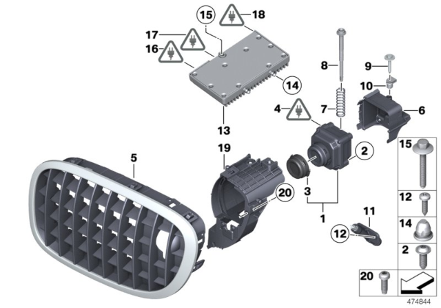 2015 BMW 740i Night Vision Camera Diagram