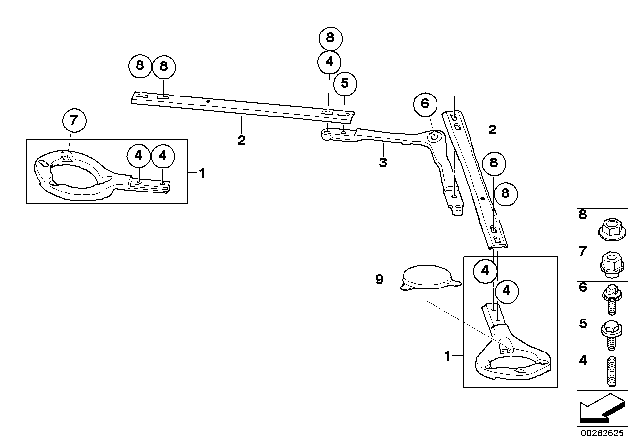 2009 BMW M3 Strut Brace Diagram